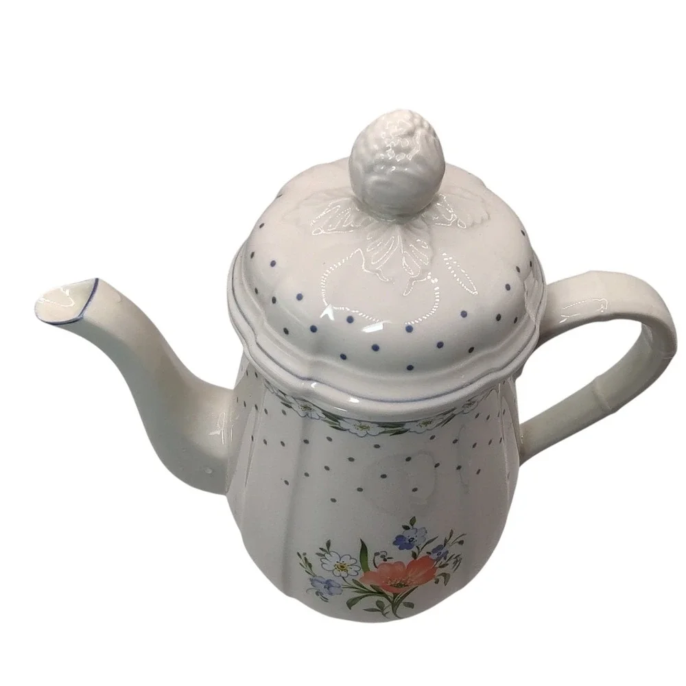 Vintage  Villeroy and Boch Coffee Romantica Pattern Lid Luxembourg Five Cups SEE